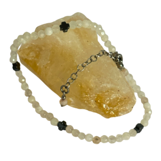 ROSARY | Bransoletka z agatu kremowego