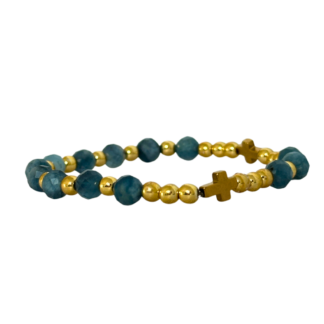 ROSARY | Bransoletka z akwamarynu