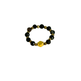 ROSARY | Pierścionek z turmalinu czarnego